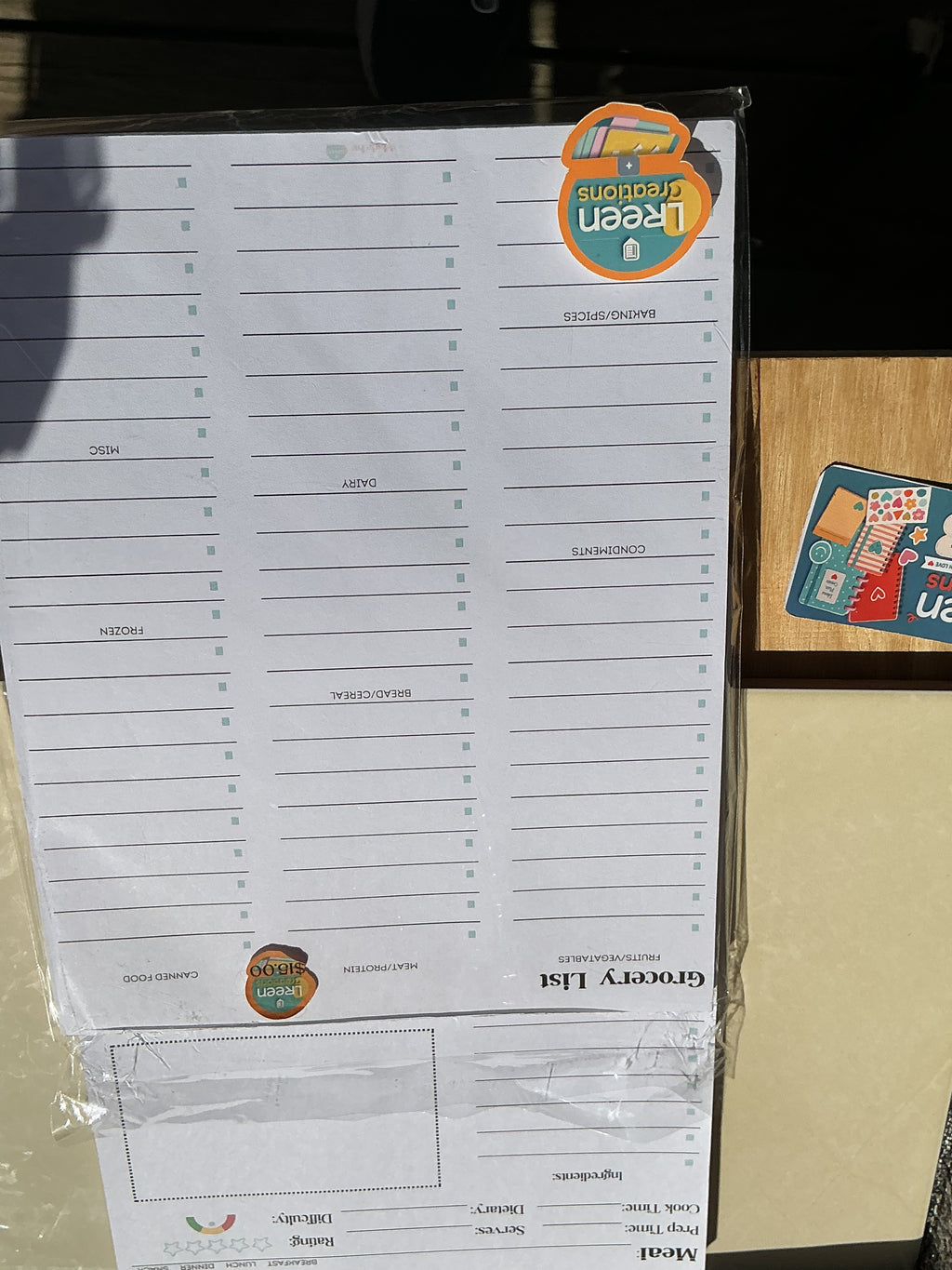 Grocery List Notepad
