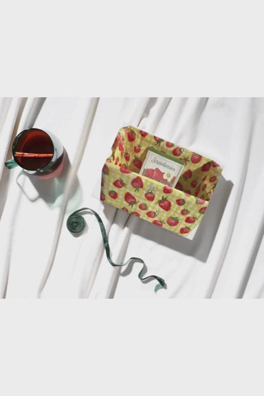 Strawberry Recipe Box with Matching Notepad