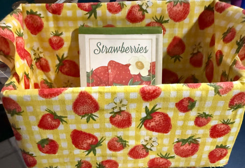 Strawberry Recipe Box with Matching Notepad